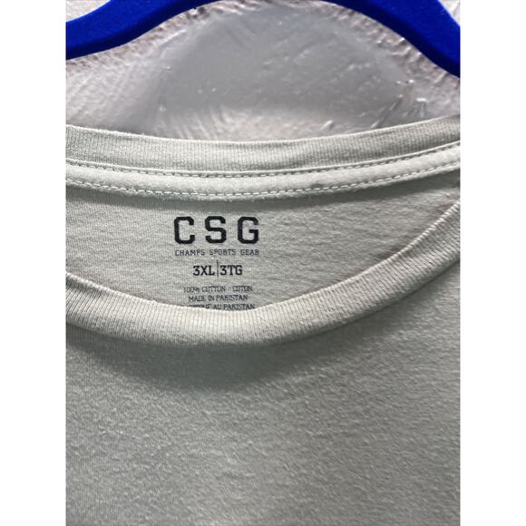 CSG Champs Sports Gear Men Size 3XL Green Solid Shirt Short Sleeve Casual Tee - Picture 2 of 3